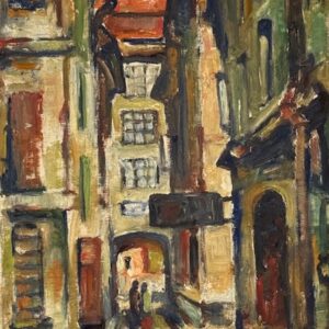 Moody, abstract Stockholm cityscape