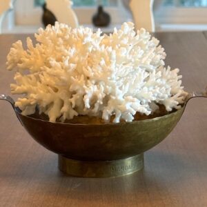 Small brass bowl with curled handles